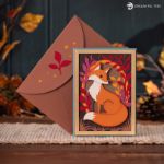 Autumn Fox Card SVG