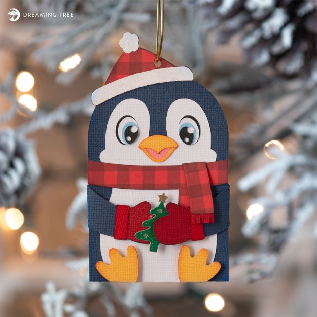 Penguin Gift Card Ornament SVG