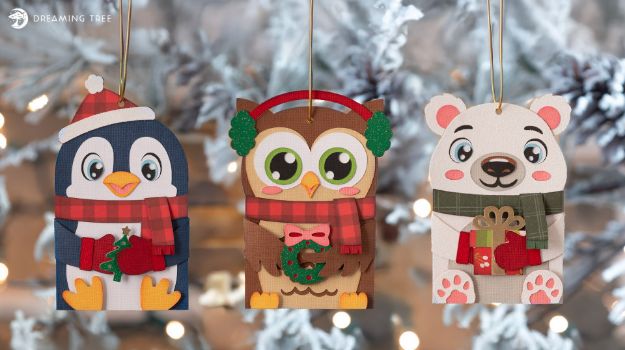 Polar Pals Gift Card Ornaments SVG Bundle