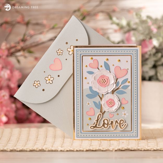 Love In Bloom Card SVG