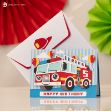 Fire Truck Birthday Card SVG