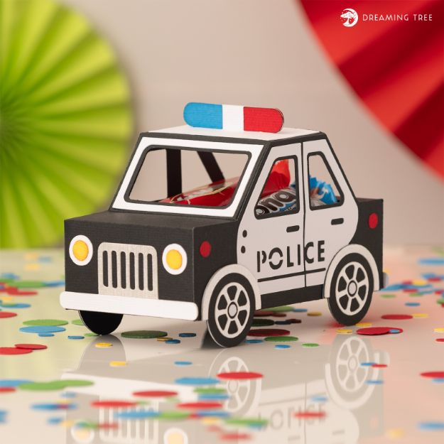 Police Car Favor Box SVG